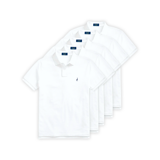 5-Pack Classic Mesh Polo Shirts