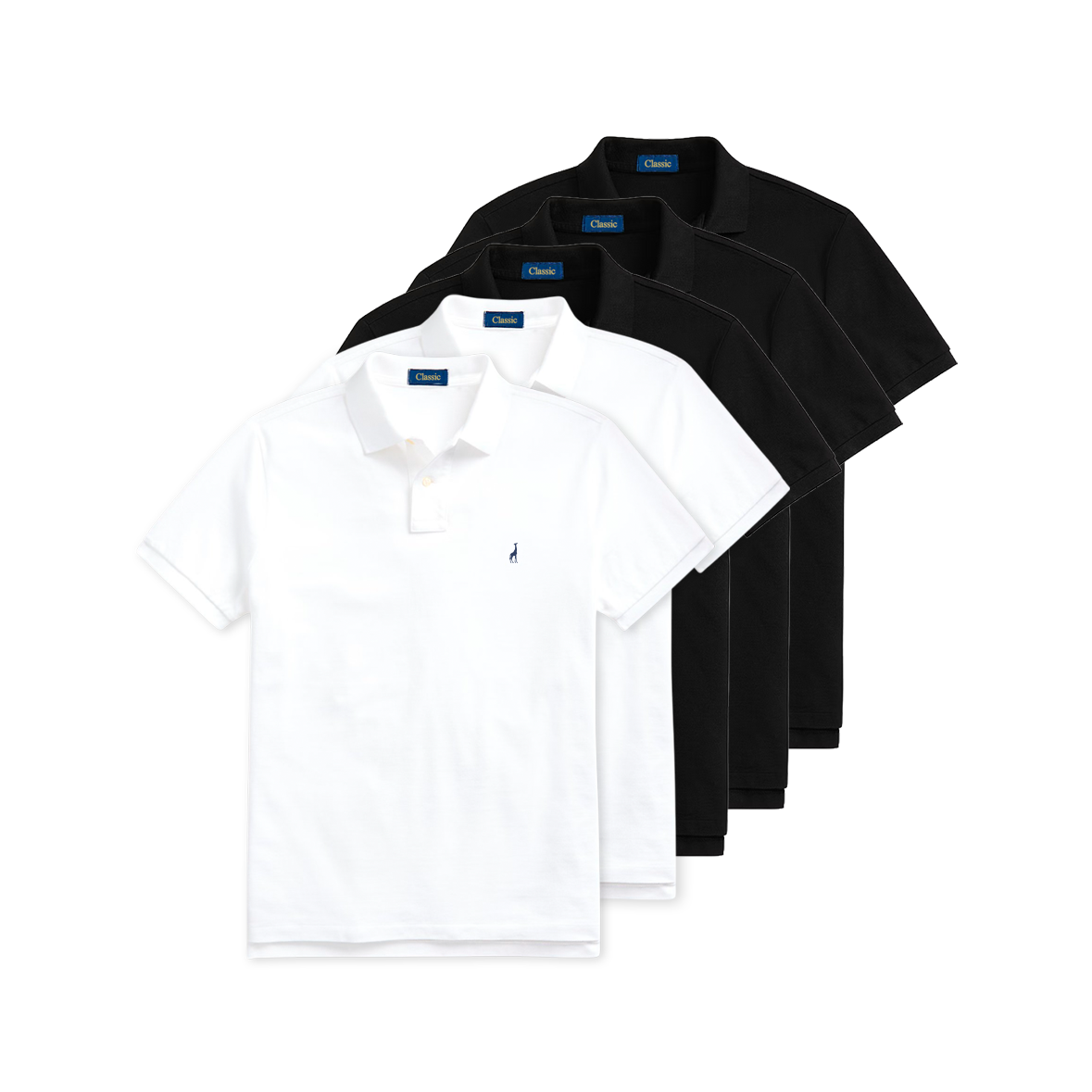 5-Pack Classic Mesh Polo Shirts