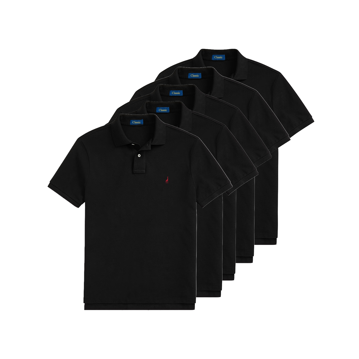 5-Pack Classic Mesh Polo Shirts